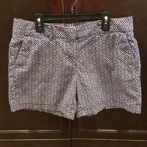 Purple/White Print Shorts-Ann Taylor LOFT Sz 6